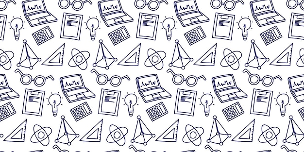 La ciencia es un fondo transparente Doodle ilustración Vector
