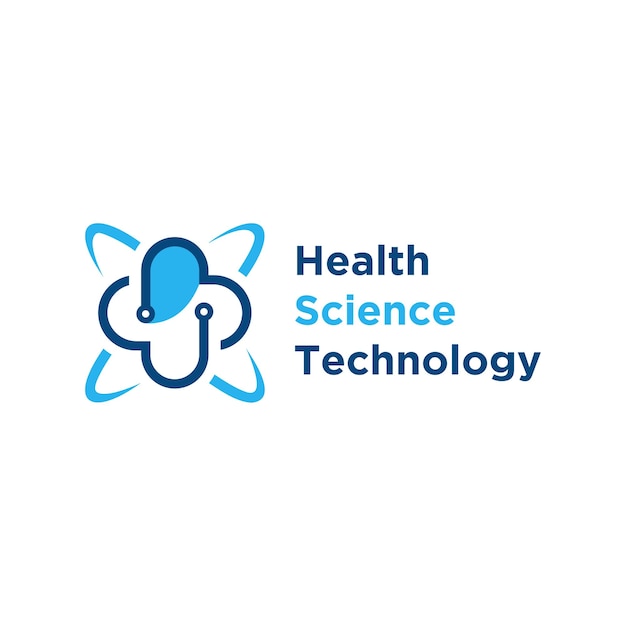 Ciencia tecnología de la salud vector creativo concepto de diseño moderno plantilla de logotipo