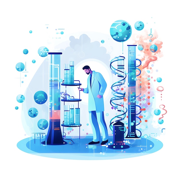 Vector ciencias de la salud y científicos médicos