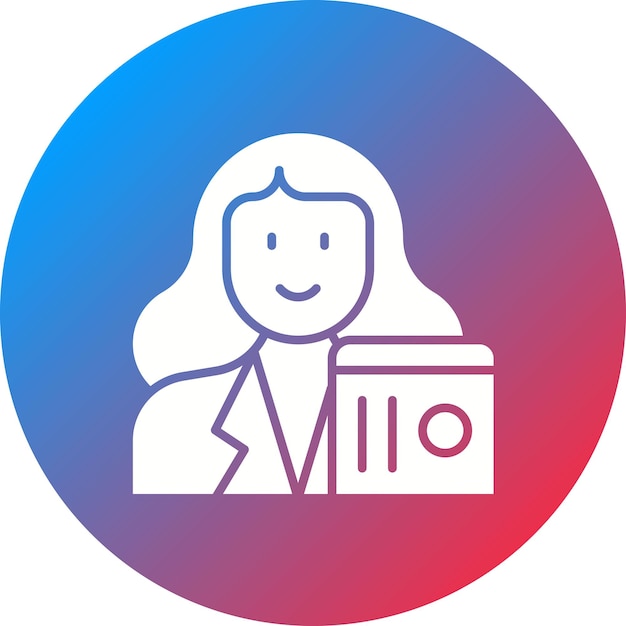 Científica de datos Imagen vectorial de icono femenino Se puede utilizar para profesiones
