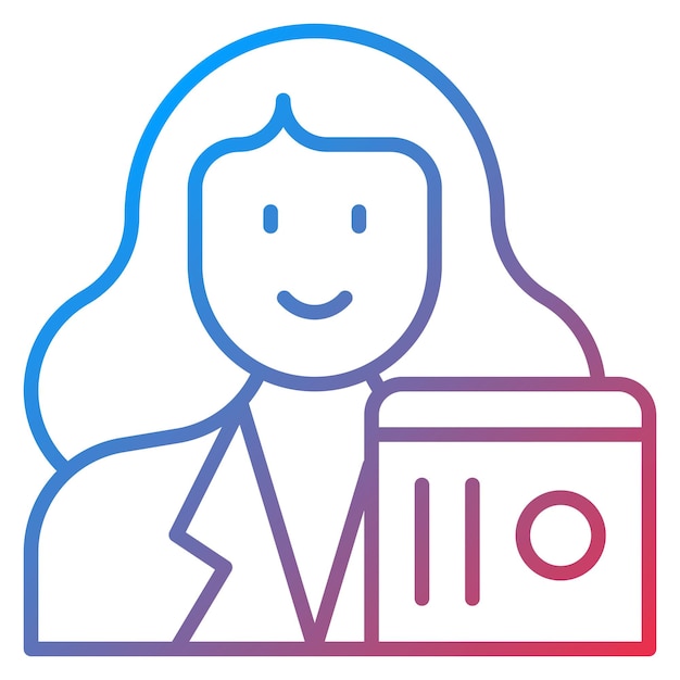 Científica de datos Imagen vectorial de icono femenino Se puede utilizar para profesiones