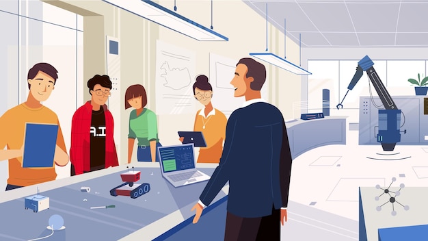 Científico haciendo experimentos en un laboratorio