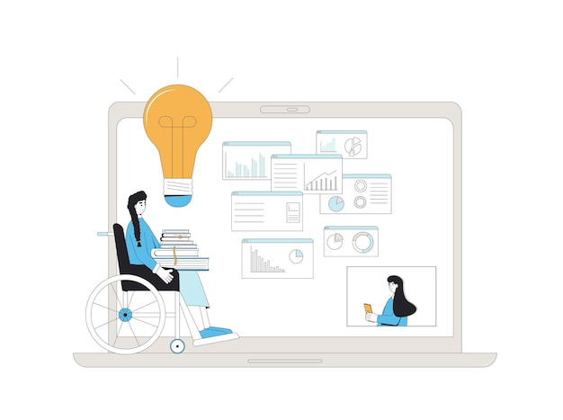 Científicos de datos Concepto de análisis de negocios Gente con esquemas y diagramas