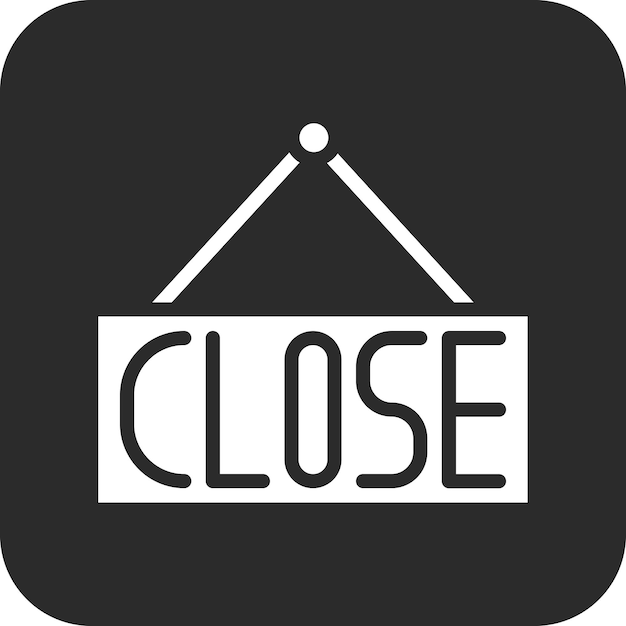 Cierra la ilustración del icono vectorial de la tienda del conjunto de iconos del salón de peluquería