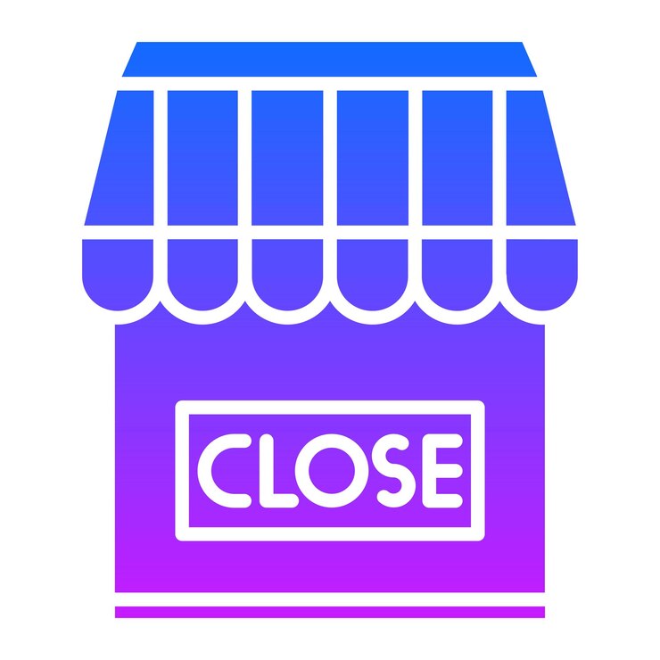 Vector cierra la ilustración vectorial de la tienda