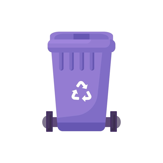 Cierra la tapa del contenedor de basura electrónica