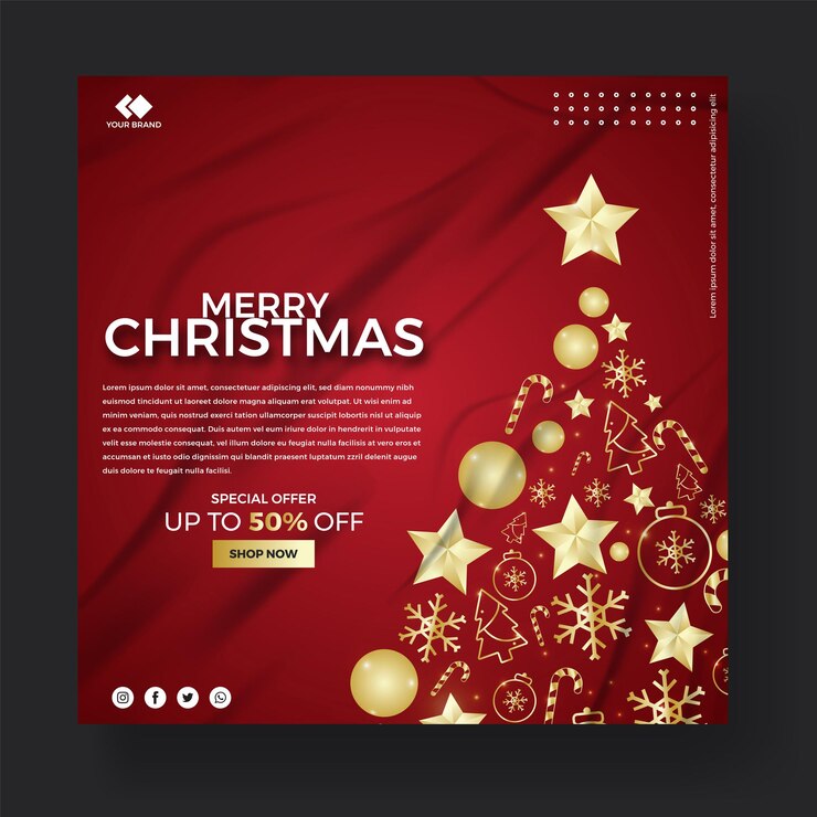 Vector ciervo de vacaciones, feliz navidad y año nuevo tipográfico sobre fondo con paisaje invernal con copos de nieve, luz, estrellas.ilustración de vector