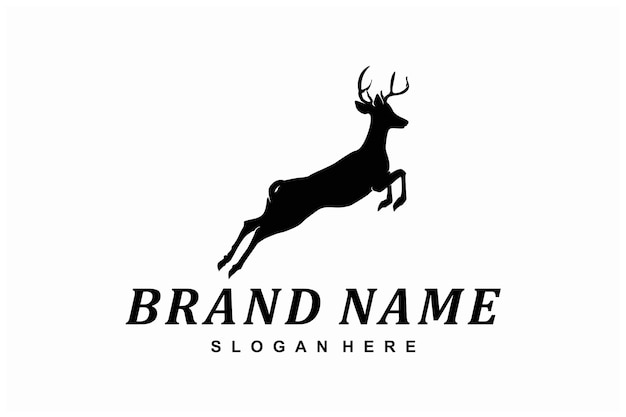 ciervos animales cazar logos parque nacional diseño cría