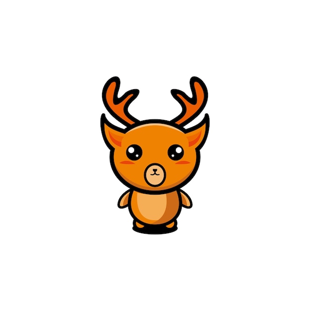 Ciervos lindo arte diseño de personajes mascota logo dibujos animados
