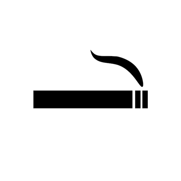 Cigarrillo aislado plano web móvil icono vector signo símbolo botón elemento silueta