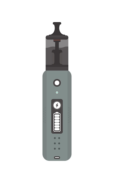 Cigarrillos electrónicos modernos aislados sobre un fondo blanco Concepto Vape Ilustración vectorial