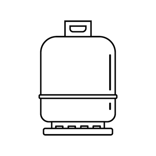 cilindro de gas icono logotipo vector diseño