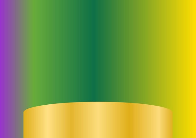 Cilindro de oro sobre un fondo en gradiente