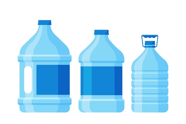 Cilindros De Plástico O Botellas Con Tapas Asas Y Etiquetas Para Agua Limpia Y Bebidas Envases De Plástico Para Bebidas