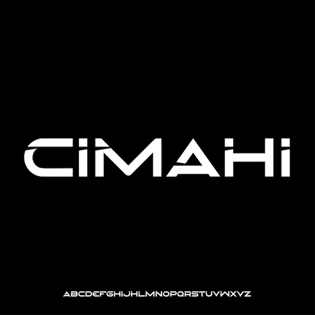 cimahi una combinación de fuentes entre el estilo de letra vintage y moderno alfabeto
