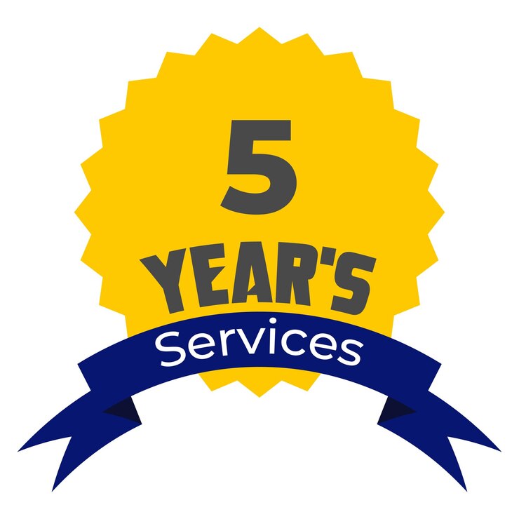 Cinco años de servicio
