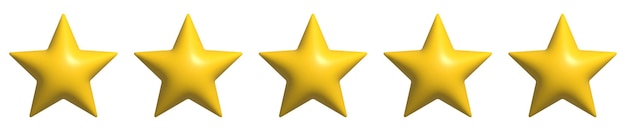 cinco estrellas amarillas