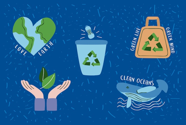 Cinco iconos ecológicos
