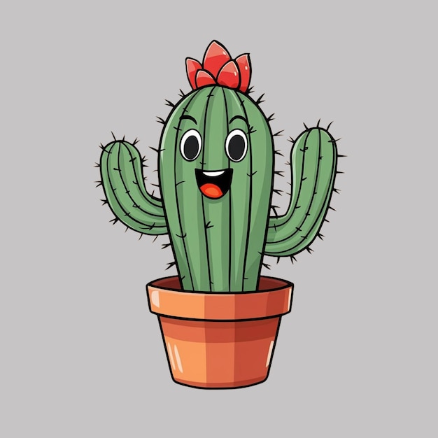 Cinco De Mayo Cactus 3D Render Ilustración de fondo blanco aislado generado por Ai