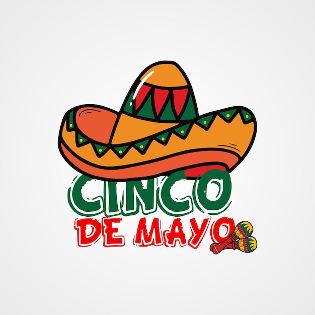 Vector cinco de mayo con letras 5 de mayo fiesta federal en méxico vector de cinco de mayo