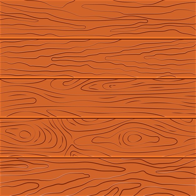 Cinco tablas de madera en diseño plano.