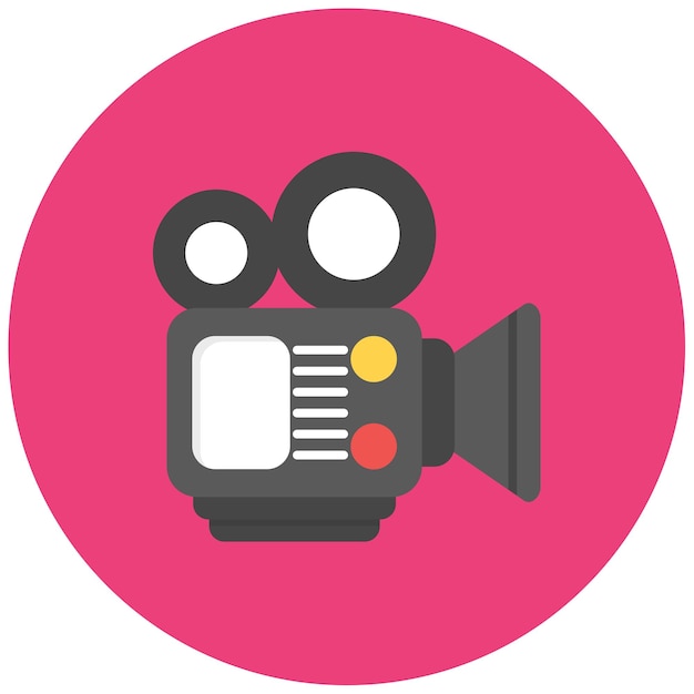 El cine hace una ilustración plana