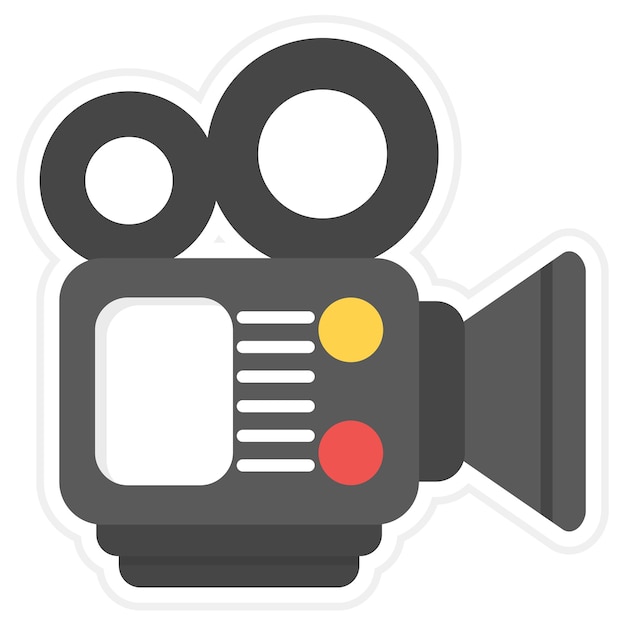 El cine hace una ilustración plana