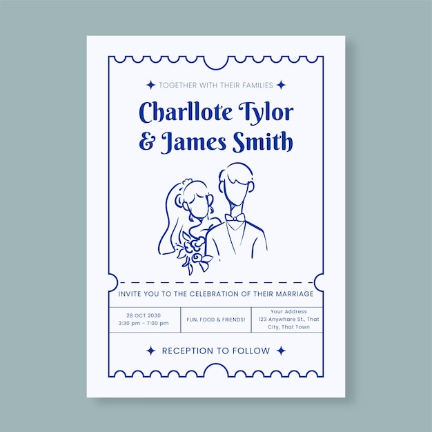 Cinematic Wedding Invitation with Minimal Layout Creative and Memorable Look For Theater Lovers