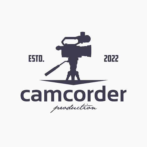 Cinematografía, producción de películas, videocámara, inspiración de plantilla de diseño de logotipo de cineasta