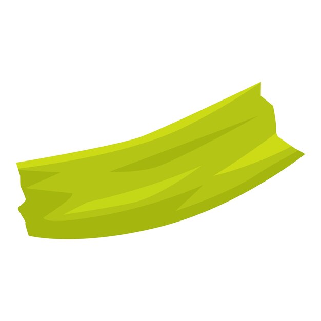 cinta adhesiva verde sosteniendo algo sobre un fondo blanco