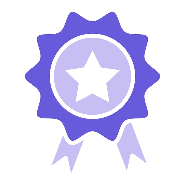 una cinta azul con una estrella en ella