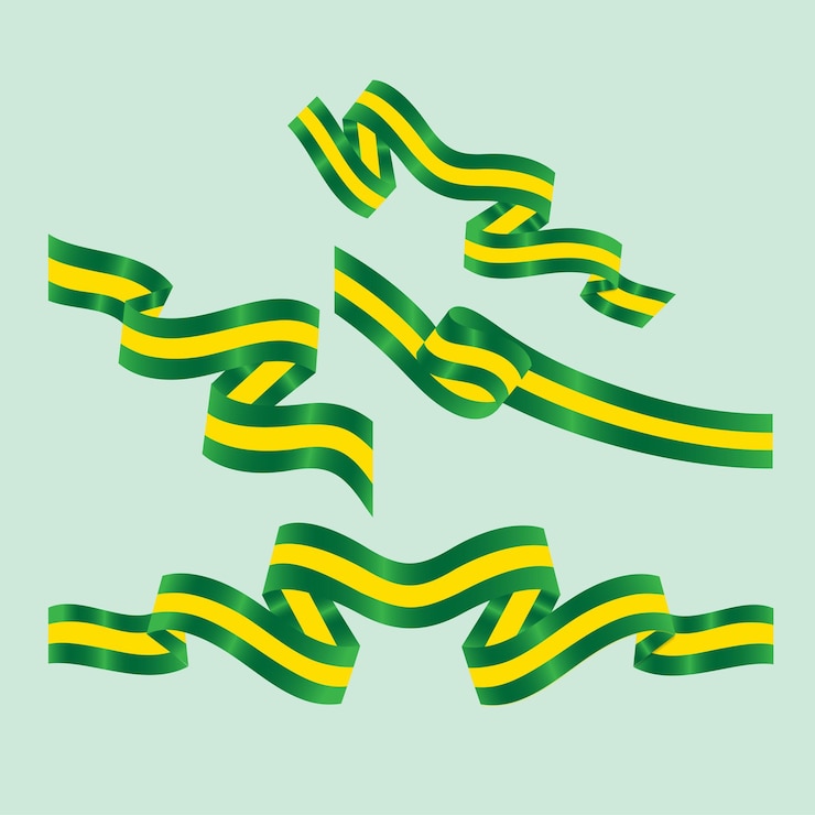 Cinta de bandera de Brasil, diseño de cinta, vector de cinta de bandera, svg de banner de cinta, bandera de Brasil. cinta brasil