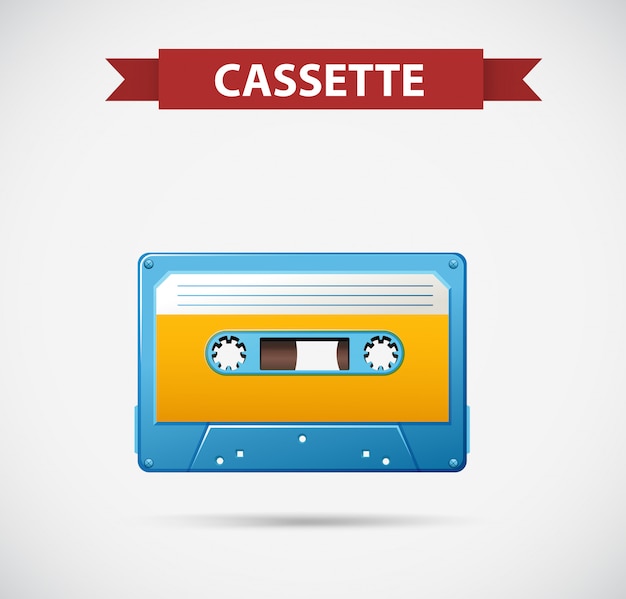 Cinta de cassette como icono retro