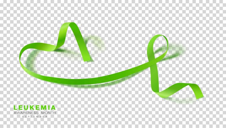 Cinta de color verde lima del mes de concientización sobre el linfoma aislada sobre fondo transparente