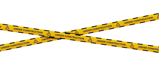 cinta de construcción con rayas diagonales amarillas y negras cinta de advertencia línea sin costuras ilustración vectorial
