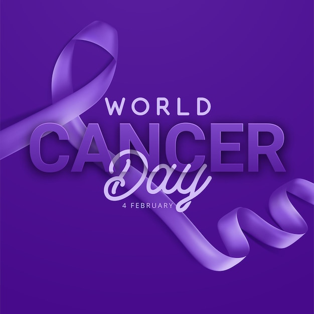 Cinta decorativa violeta día mundial del cáncer