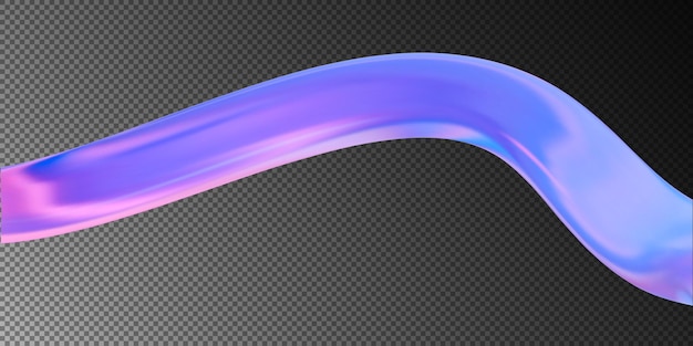Cinta holográfica fluida en tonos rosados y azules de gradiente