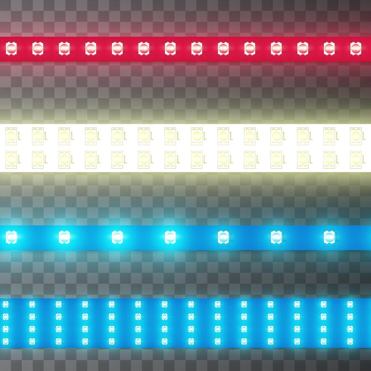 Vector cinta iluminada decoración de patrones sin fisuras.