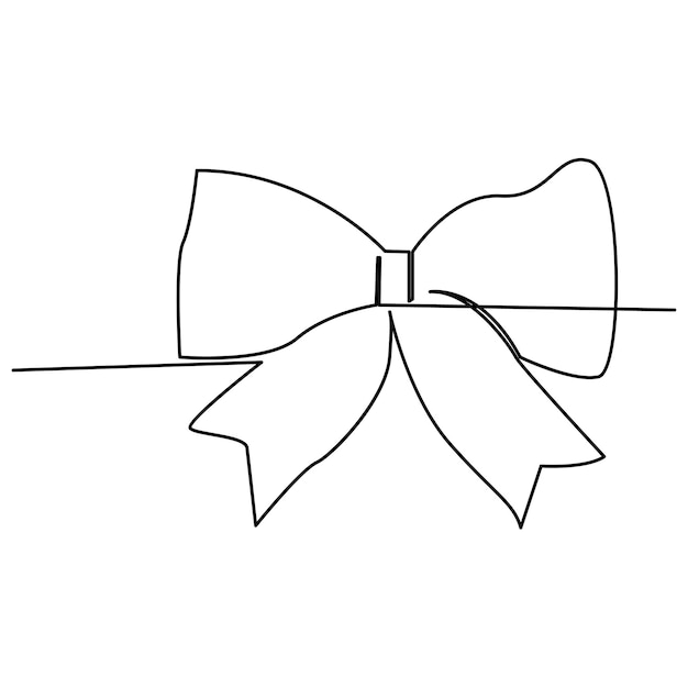 Cinta de una línea de contorno continuo dibujo de arte vectorial y diseño minimalista simple