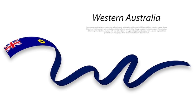 Cinta ondeante o raya con bandera de Australia Occidental