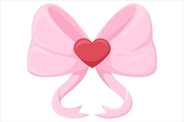 La cinta rosa es una pegatina para el día de San Valentín.