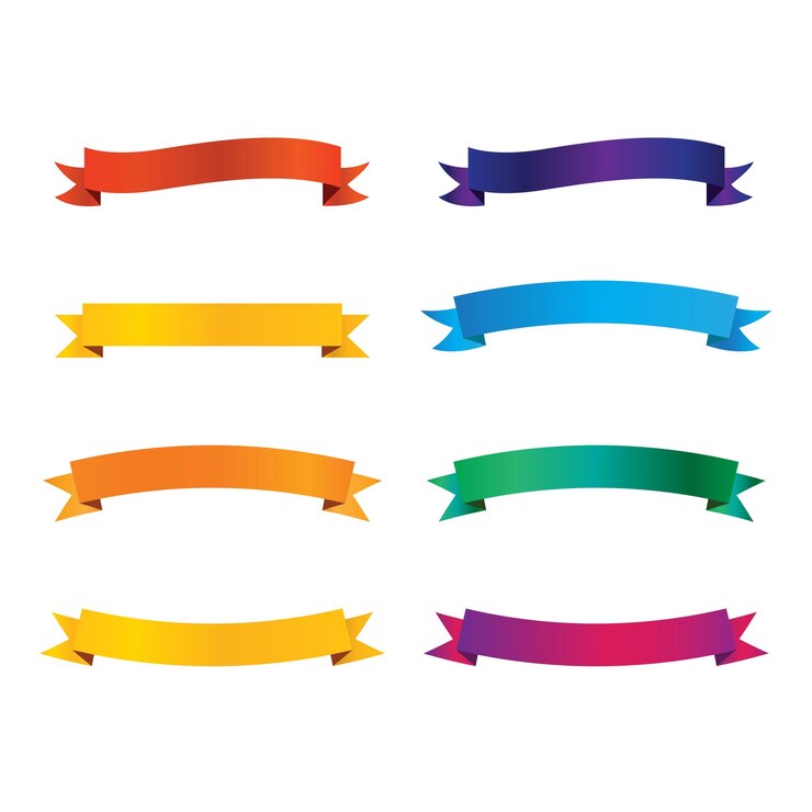 Cintas degradadas de colores