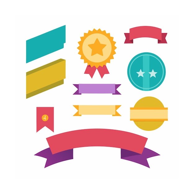 Cintas etiquetas y pegatinas comercio electrónico y compras conjunto de iconos ilustración vectorial