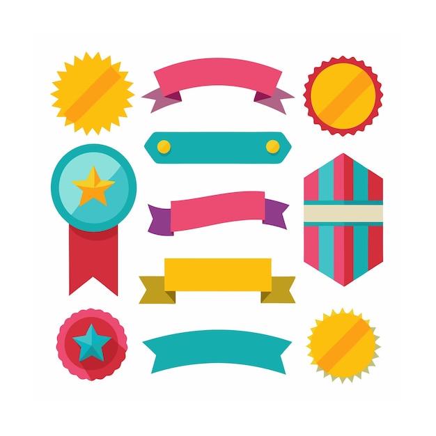 Cintas etiquetas y pegatinas comercio electrónico y compras conjunto de iconos ilustración vectorial