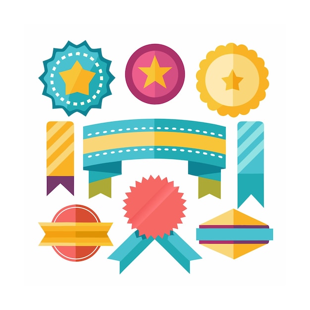 Cintas etiquetas y pegatinas comercio electrónico y compras conjunto de iconos ilustración vectorial