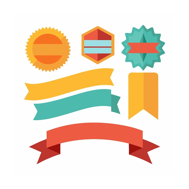 Cintas etiquetas y pegatinas comercio electrónico y compras conjunto de iconos ilustración vectorial