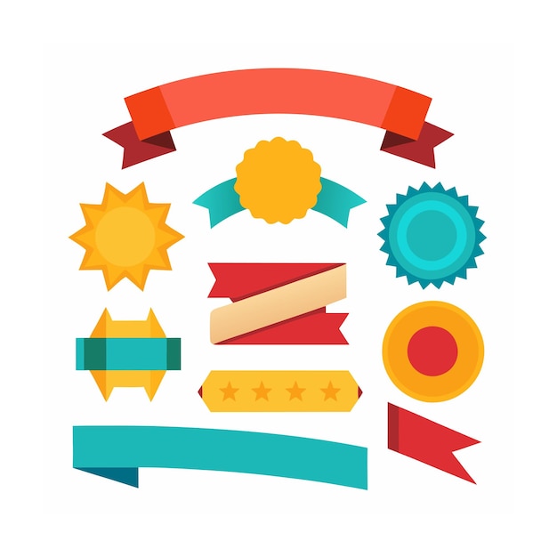 Cintas etiquetas y pegatinas comercio electrónico y compras conjunto de iconos ilustración vectorial