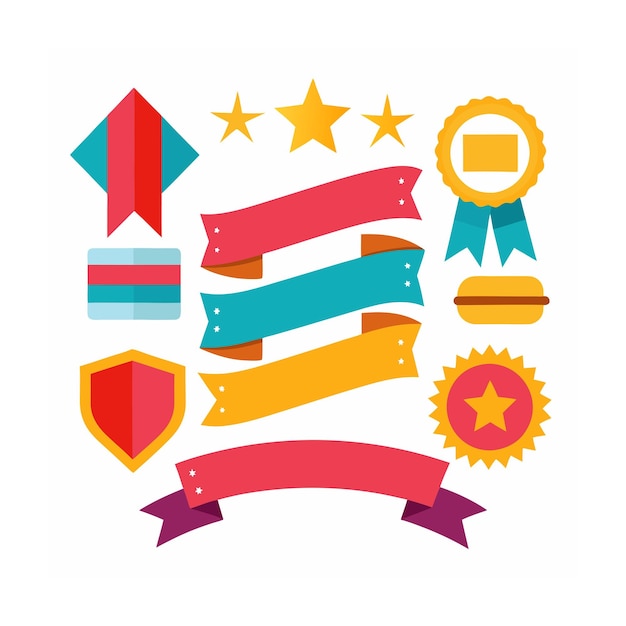 Cintas etiquetas y pegatinas comercio electrónico y compras conjunto de iconos ilustración vectorial