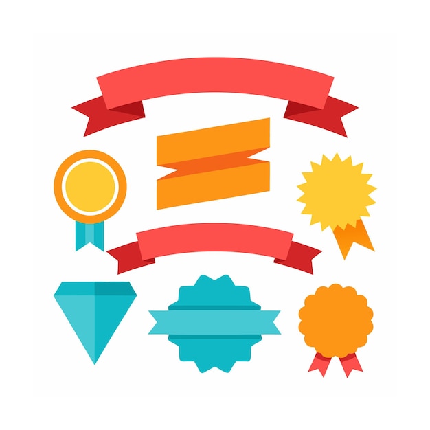 Cintas etiquetas y pegatinas comercio electrónico y compras conjunto de iconos ilustración vectorial