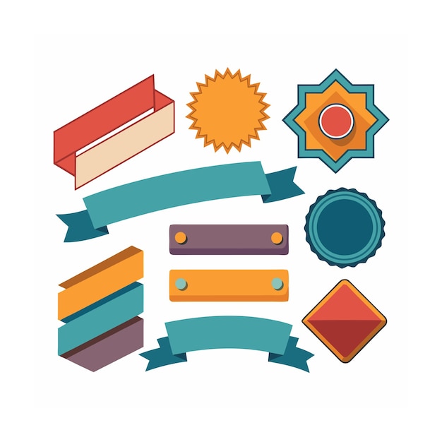 Cintas etiquetas y pegatinas comercio electrónico y compras conjunto de iconos ilustración vectorial